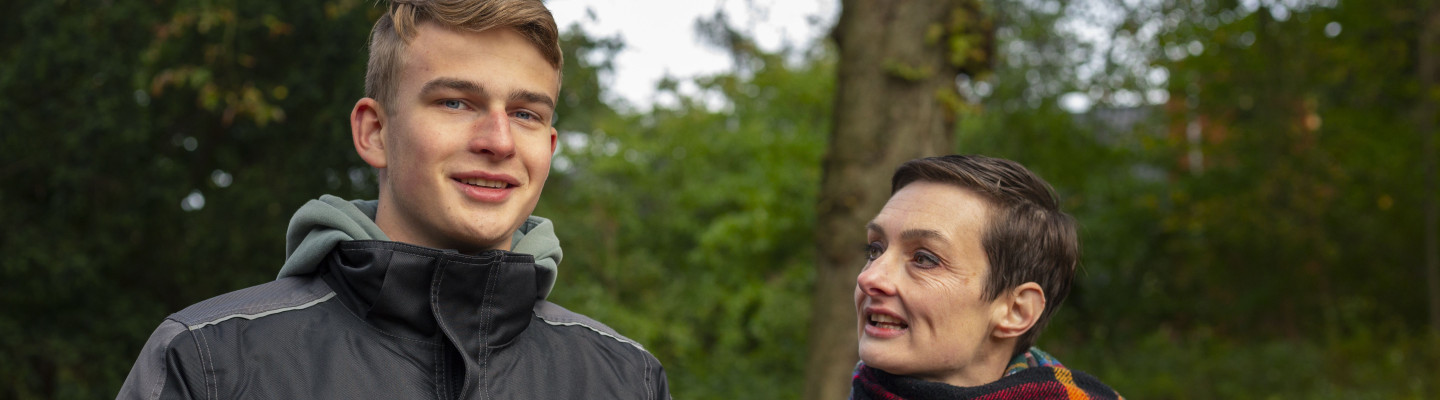moeder en zoon