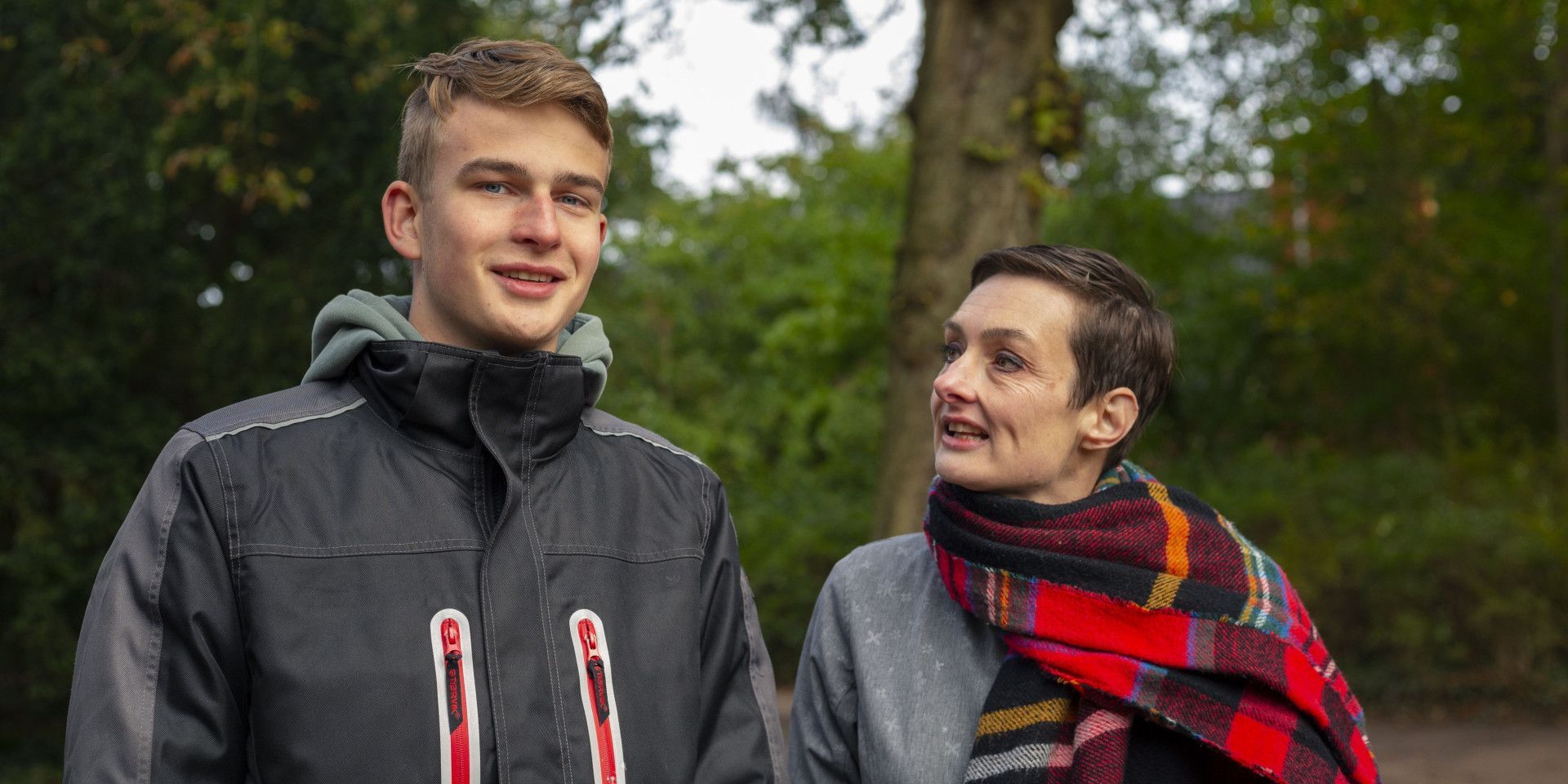 zoon en moeder