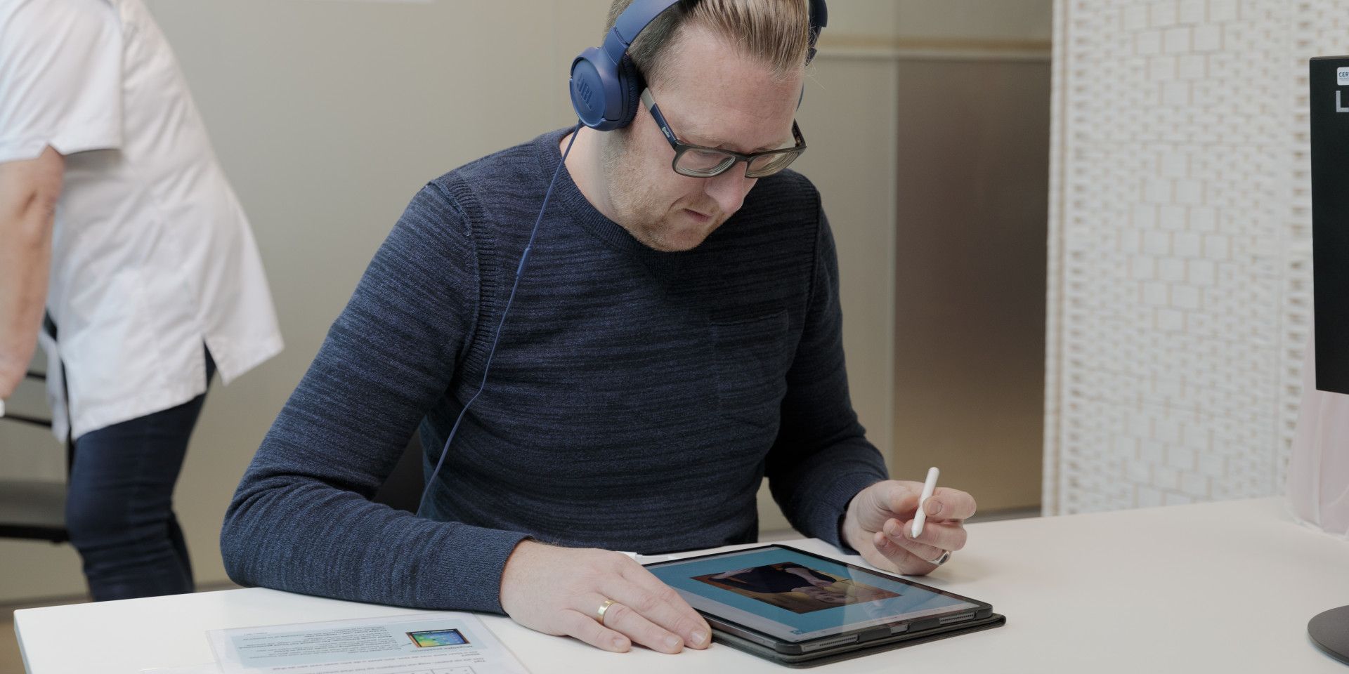 deelnemer test onderzoekslocatie