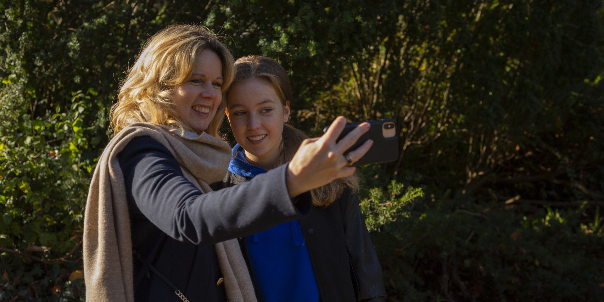 moeder en dochter selfie