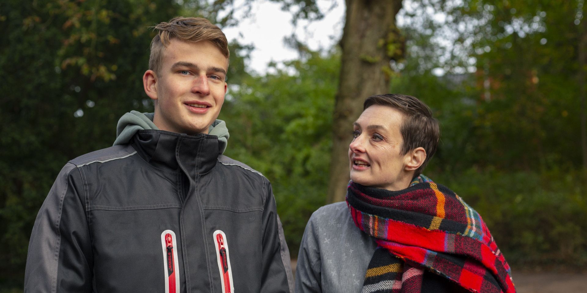 zoon en moeder