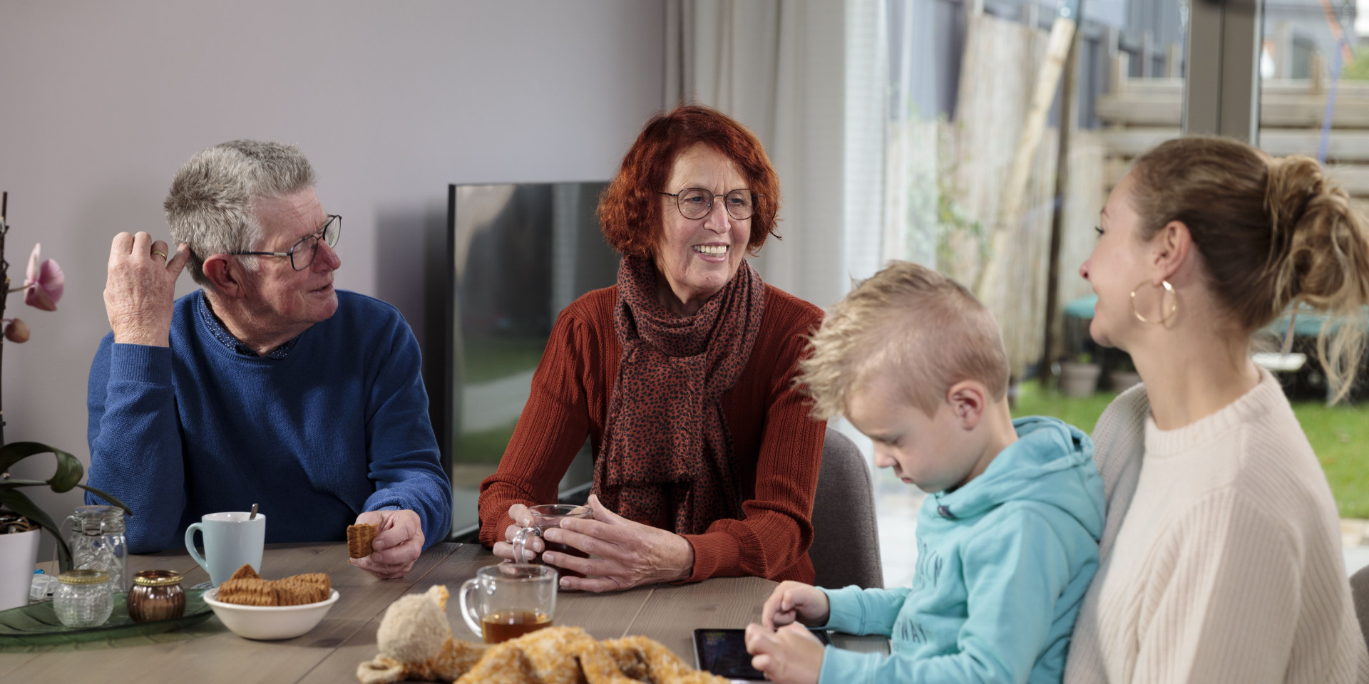 opa oma en kleinkinderen