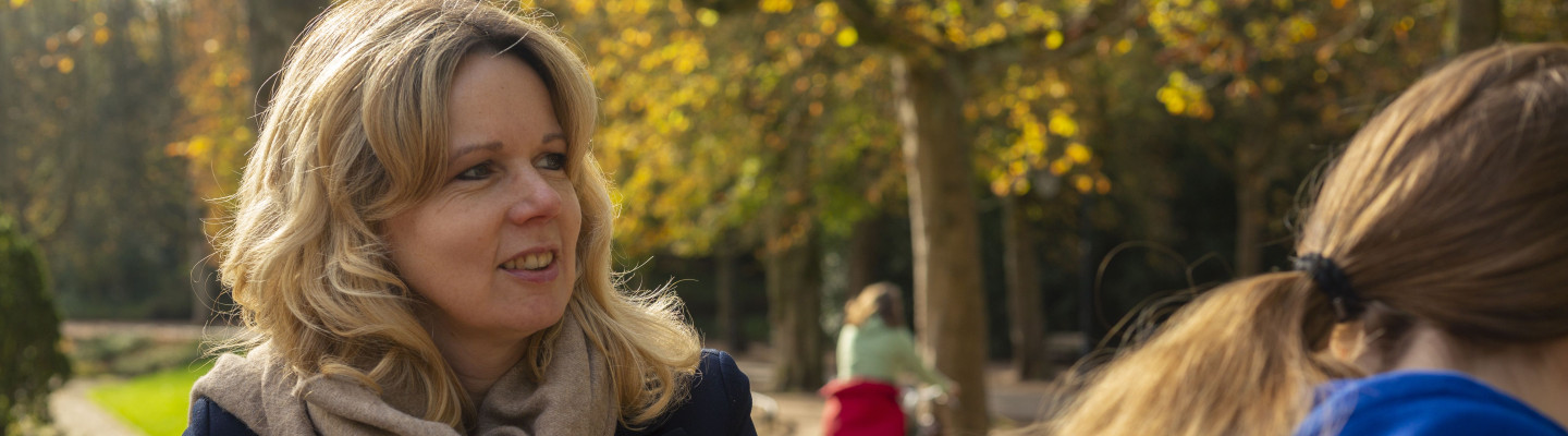 vrouw in het park